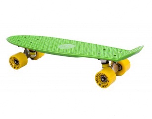 Мини круизер Fish Skateboard 22 зелено-желтый